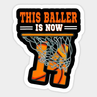 This Basketball Baller Is Now 14 Years Old Happy Birthday Sticker